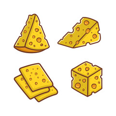 Cheese vector design cartoon collection