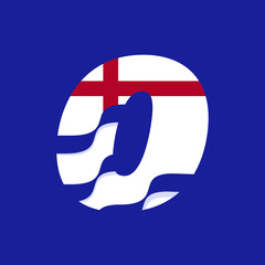 England Alphabet Flag O