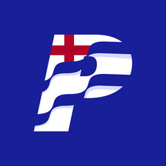 Obraz premium England Alphabet Flag P
