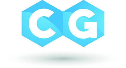 Logo With C and G Letters in Hexagon