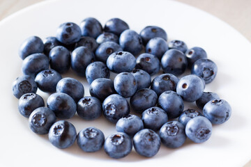 blueberries on a plate