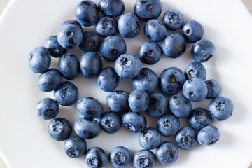blueberries on a plate