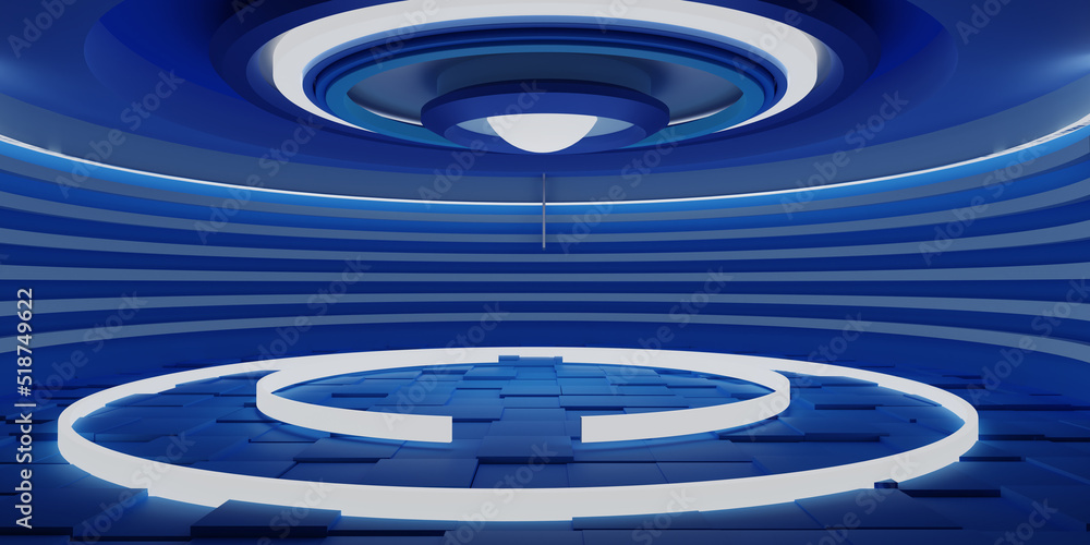 Poster technology background. power podium empty stage. sci-fi idea concept. technological elements innovat