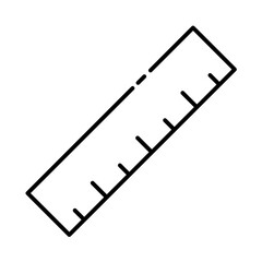 dashed outline drawn ruler icon element