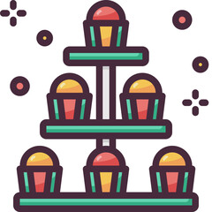 Obraz premium cupcakes icon