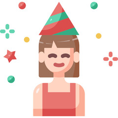 birthday girl icon