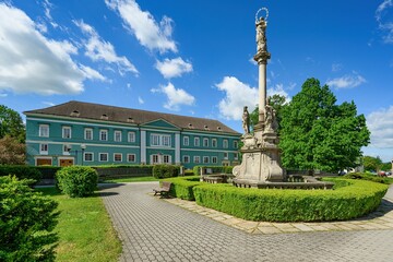 Spring Dacice castle in Southern Bohemia, Czech Republic