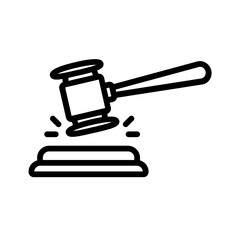 Black line icon for Law