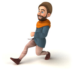 Fun 3D cartoon medieval man