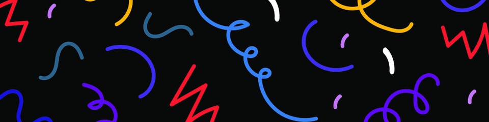 Pattern with geometric color doodles. Abstract children's drawing background. Vector EPS 10