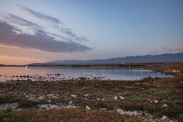 Sunset bay, vanilla sky on Island Pag in Croatia © adamekbarbara