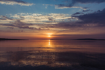Summer sunset at bay by the sea in Croatia, Island Pag © adamekbarbara