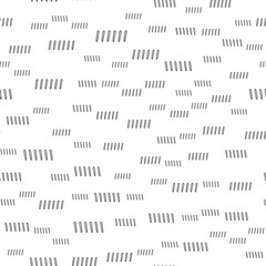 Abstract shapes pattern. Seamless background with creative repeating print for textile. Texture design with sticks, dashes, stripes. Colored flat graphic vector illustration for fabric