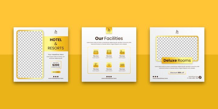 Hotel & Resort Social Media Post Template