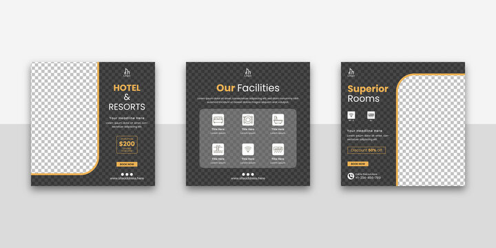 Hotel & Resort Social Media Post Template