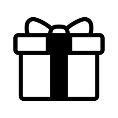 Present gift box icon. Vector isolated elements. Christmas gift icon illustration vector symbol. Surprise present linear design. Stock vector.