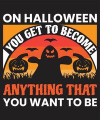 Halloween T-shirt Design Vector