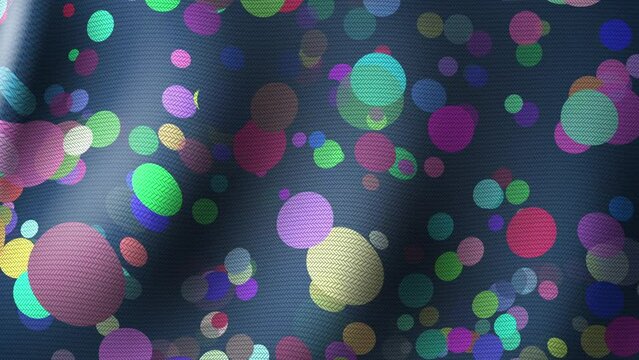 Fabric movable animated background of circles