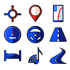 Travel icon set