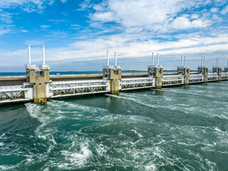 Eastern Scheldt Storm Surge Barrier in the Netherlands