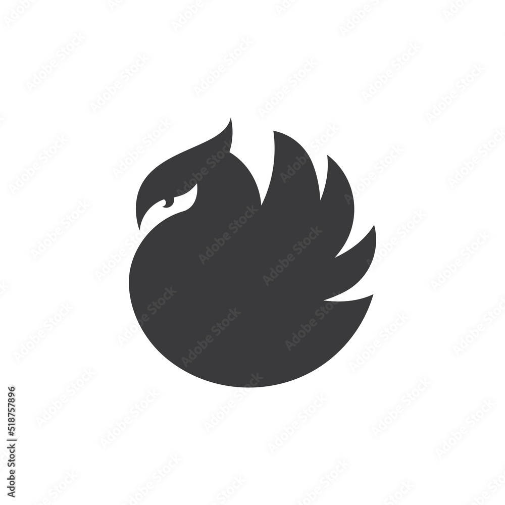 Wall mural owl logo vector icon