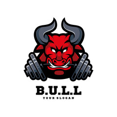 Bull Gym Mascot Logo