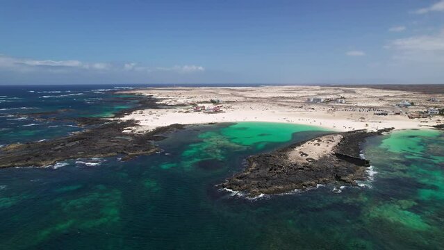 Flight over La Concha beach, Fuerteventura