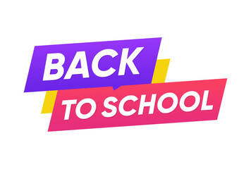 Back to School - Speech bubble banner illustration vector design
