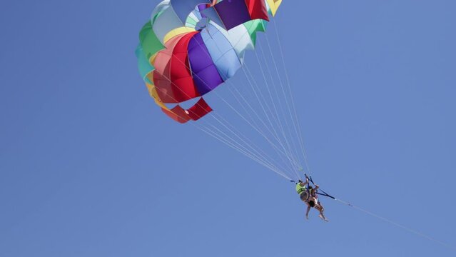 vue de personnes faisant du parapente