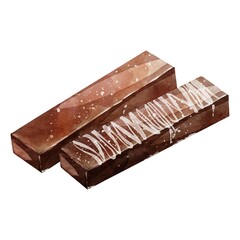 Chocolate bars watercolor vector design