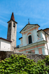 Fototapeta na wymiar Parish Church of St. Peter in Pambio - Lugano, Switzerland