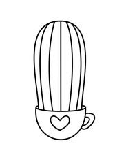 Cactus Coloring Pages Preschool Education 