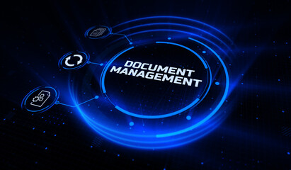 DMS Document management system business automation technology concept.