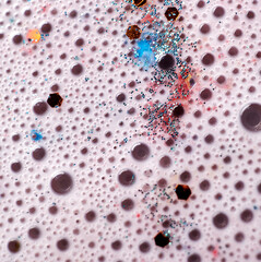 unusual beautiful patterns of paints in milk