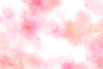 背景素材_水彩テクスチャ_ピンク