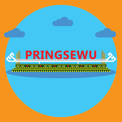 Pringsewu monument is one of the icons of the Pringsewu area