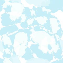 watercolor seamless pattern, blue painted abstract print, artistic pastel background