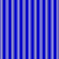 Small and wide stripes pattern, seamless background, blue and white, vertical lines 