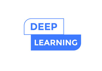 deep learning Colorful web banner. vector illustration. deep learning label sign template
