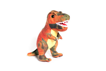 Plush toy dragon isolated on white background