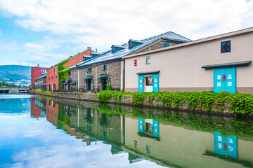 Obraz premium 北海道 小樽運河の風景 