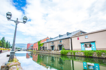 Naklejka premium 北海道 小樽運河の風景 