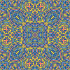 Beautiful victorian majolica tile seamless rapport. Geometric texture vector motif. Velum print design. Classic spanish mayolica tilework repetitive pattern. Interior decor template.
