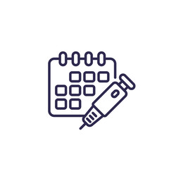 insulin injection schedule line icon