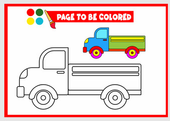 coloring book for kids. truck