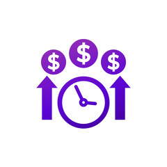 time to invest icon on white