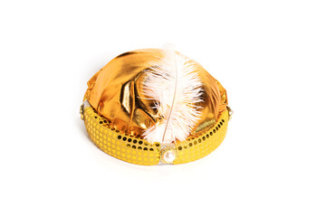 Party carnival hat isolated on white background.