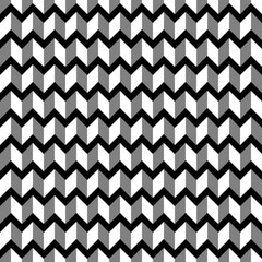 Herringbone motif. Zigzag weaving lines. Jagged stripes. Seamless surface pattern design with rhombuses blocks tessellation ornament. Mosaic parquet wallpaper. Digital paper, page fills, print. Vector