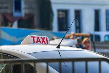 Taxi sign on the car - Malta Valletta - transport business