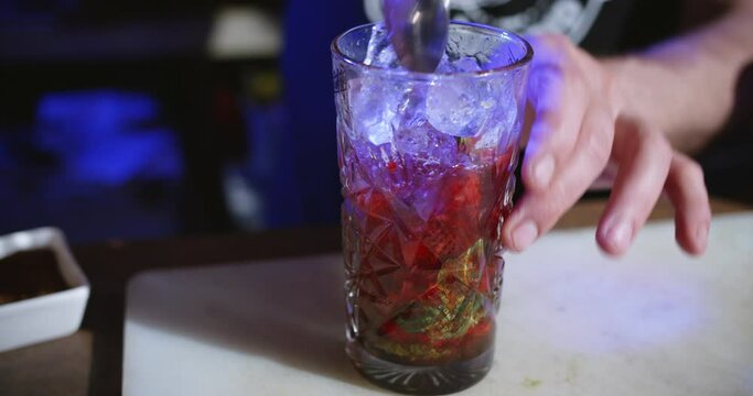 The Bartender Preparing a Mojito